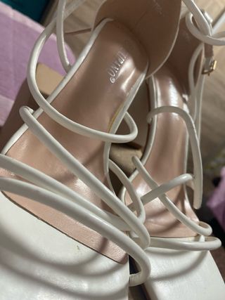 Sandalias Tulipano Talla 38 Blancas