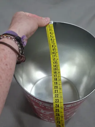 Papelera/Cubo Coca-Cola Metal Roja