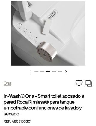 In-Wash Ona Smart Toilet Roca Rimless