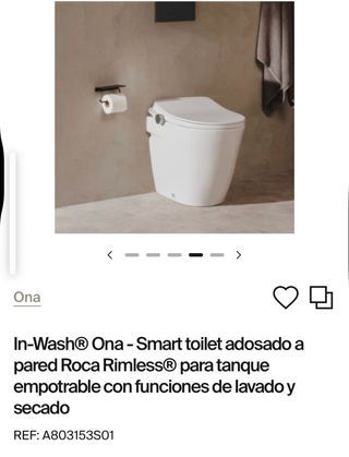 In-Wash Ona Smart Toilet Roca Rimless