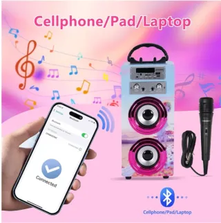 BLACK FRIDAY!! Altavoz Karaoke Dynasonic Azul y Ro