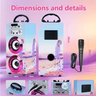 BLACK FRIDAY!! Altavoz Karaoke Dynasonic Azul y Ro