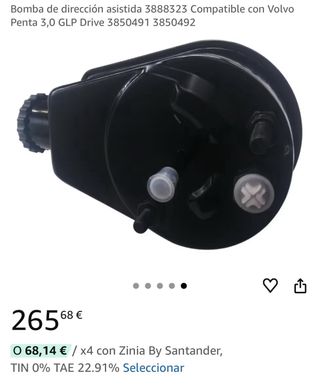 Bomba de dirección asistida con depósito.