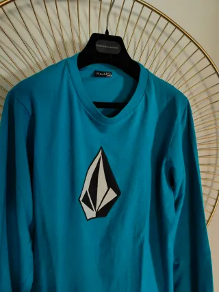 Camiseta Volcom Iconic Stone Teal. Talla M.