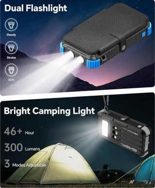 NUEVA Power Bank Solar 26800mAh 4 Paneles USB C