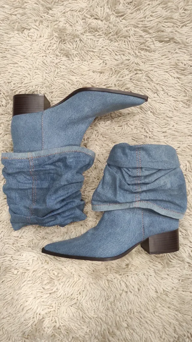 Botins Denim Zara Tamanho 39