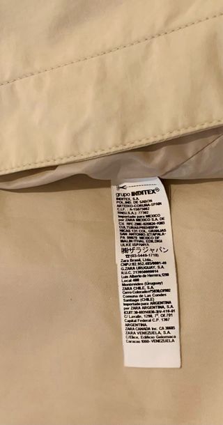 Gabardina Zara Beige