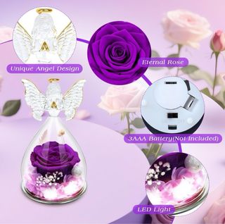 NUEVA Rosa Eterna Ángel Campana Regalo Mujer