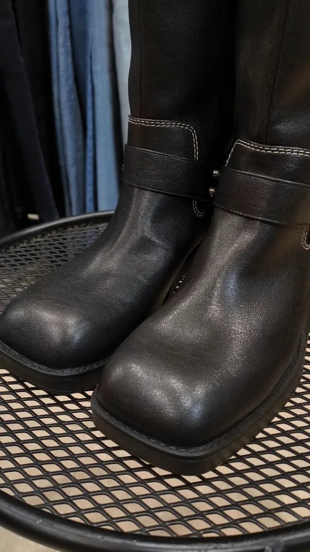 Botas Biker Zara Marrons Tamanho 37