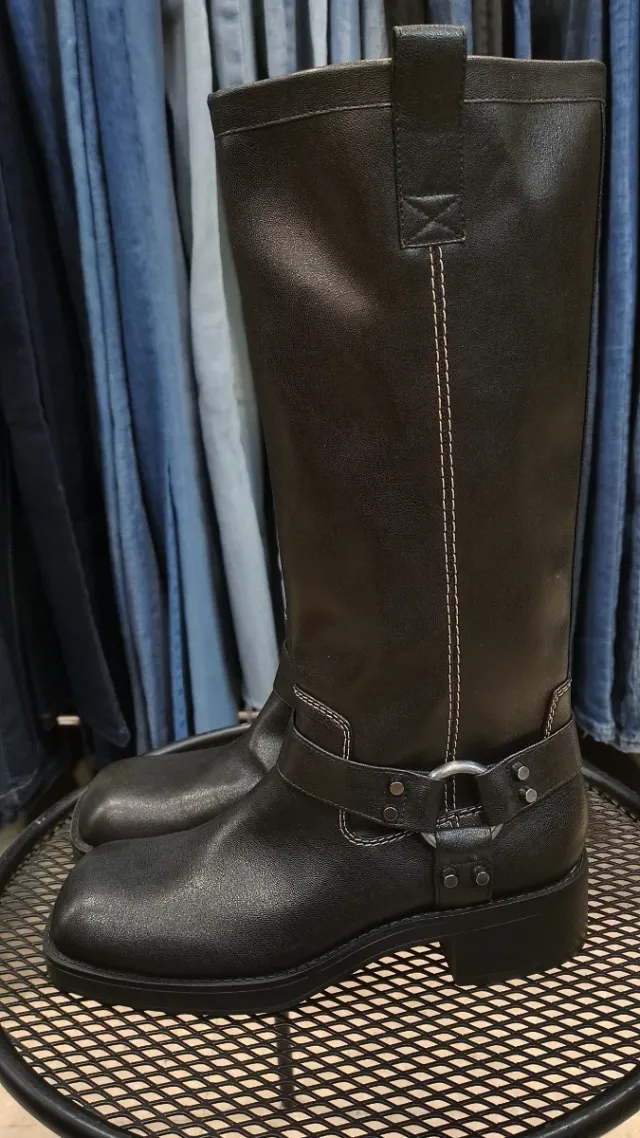 Botas Biker Zara Marrons Tamanho 37