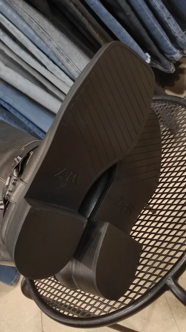 Botas Biker Zara Marrons Tamanho 37