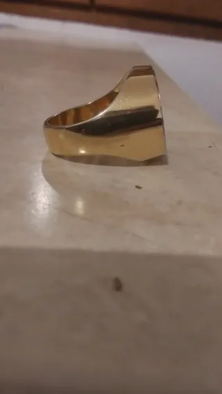 Anillo Oro Laminado con Moneda