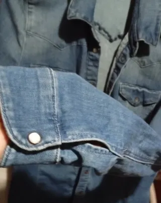 Camisa Vaquera.Diseño Entallado Elástica.De Calida