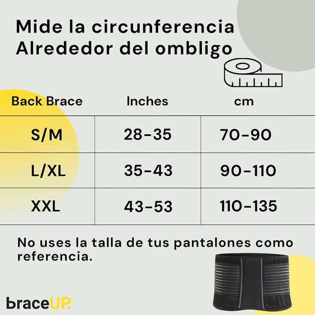 Faja Lumbar S/M - Cinturón Soporte Espalda