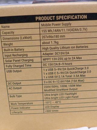 Bateria Portatil Fuente Alimentación Bresser NUEVA