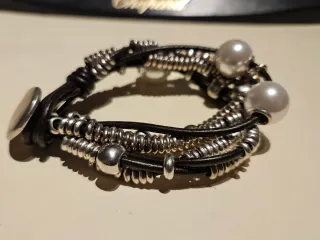 Pulsera Uno de 50 Perlas y Plata