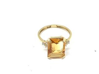 anillo oro 18k con piedra con circonita t. 18 (18,47 mm)