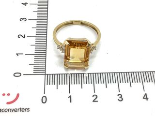 anillo oro 18k con piedra con circonita t. 18 (18,47 mm)