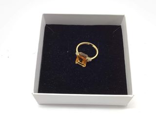 anillo oro 18k con piedra con circonita t. 18 (18,47 mm)