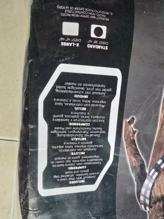 Disfraz Chewbacca Adulto Talla standard hasta 1.85