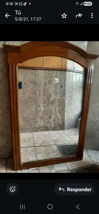 Espejo Grande Rústico Madera se puede negociar