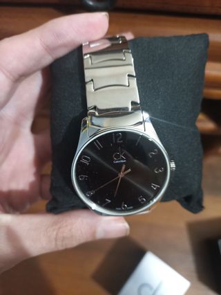 Reloj Calvin Klein Negro y Plateado