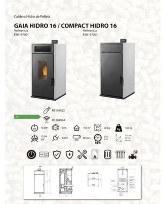Caldera Nueva de Pellets Hidro 16 VIC1003