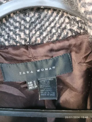 Casaco Zara Castanho e Cinza