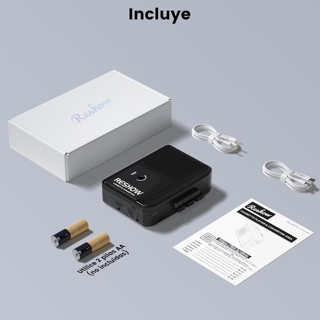 Reshow Reproductor Cassette Portátil con Altavoz