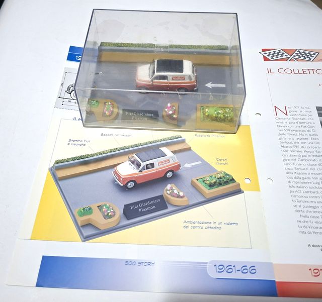 Modellino Fiat 500 Giardiniera Plasmon sc.1:43