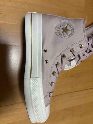 Converse plataforma rosas