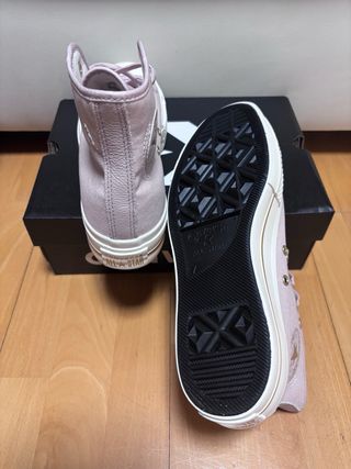 Converse plataforma rosas
