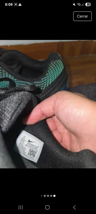 Zapatilla Nike Hombre Negra y Verde