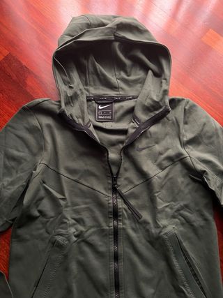 Felpa Nike con cappuccio zip verde taglia S