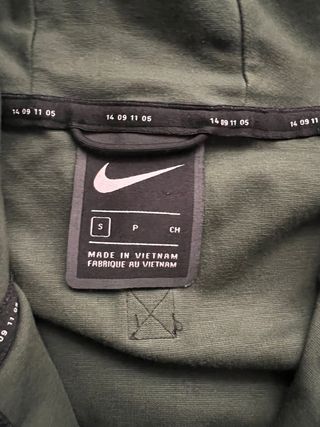 Felpa Nike con cappuccio zip verde taglia S