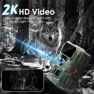 WOLFANG WTO7 Cámara Caza 4G 48MP 2K 5200mAh