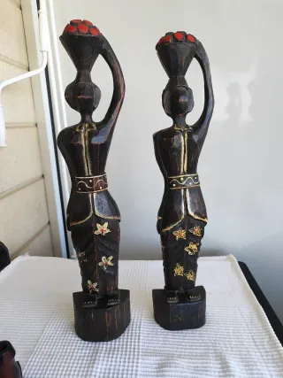 Set statue etniche legno