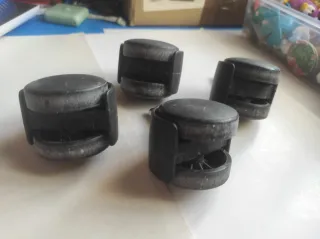 4 Ruedas Presión Muebles Negras