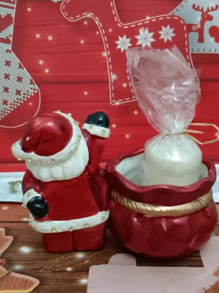 Babbo Natale con candela decorativa
