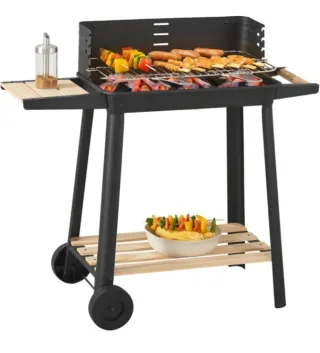 Barbecue Portatile a Carbonella Carrello BBQ