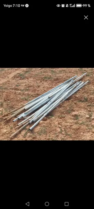 Tutores de hierro galvanizado