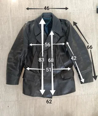 Chaqueta Cuero Vintage Talla L