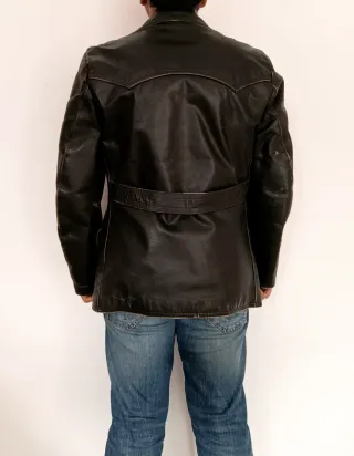 Chaqueta Cuero Vintage Talla L