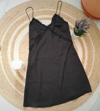 Pijama lencería Zara negro