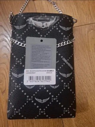 Bolso bandolera Zadig & Voltaire negro, original.