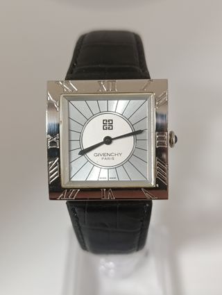 Reloj Givenchy Paris Cuadrado Negro y Plateado
