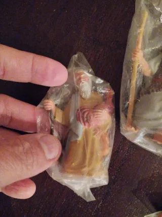 Lote 4 Pastores Belén 9cm Años 70