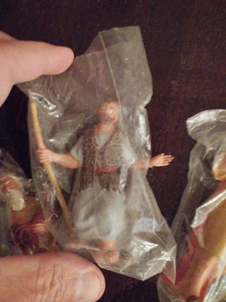 Lote 4 Pastores Belén 9cm Años 70