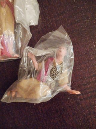 Lote 4 Pastores Belén 9cm Años 70