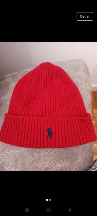 Gorro lana Polo Ralph Lauren rojo